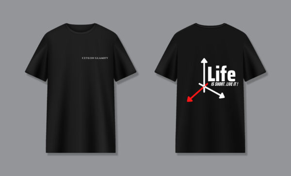 Black printed tshirt