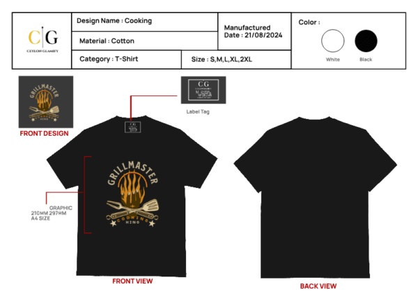 Black printed T-shirt - Image 8